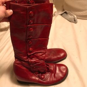 Miz Mooz red leather boots